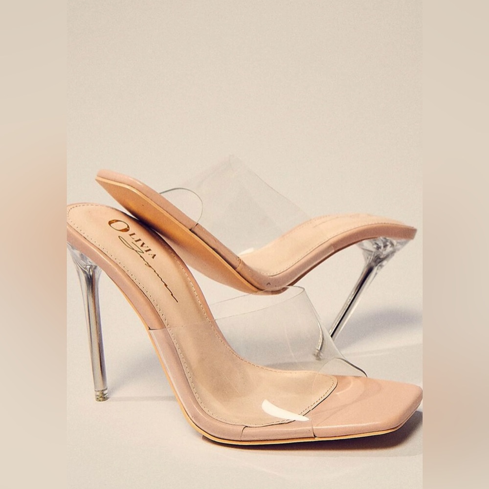Clear Open Toe Stiletto Heels
